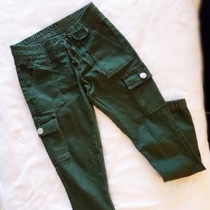 Army Green Cargo Jogger Skinny Jeans